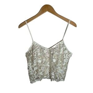 Le’ Rose Stories Camisole Coquette Lace Sheer Bridal Fairycore Cami Women’s Med